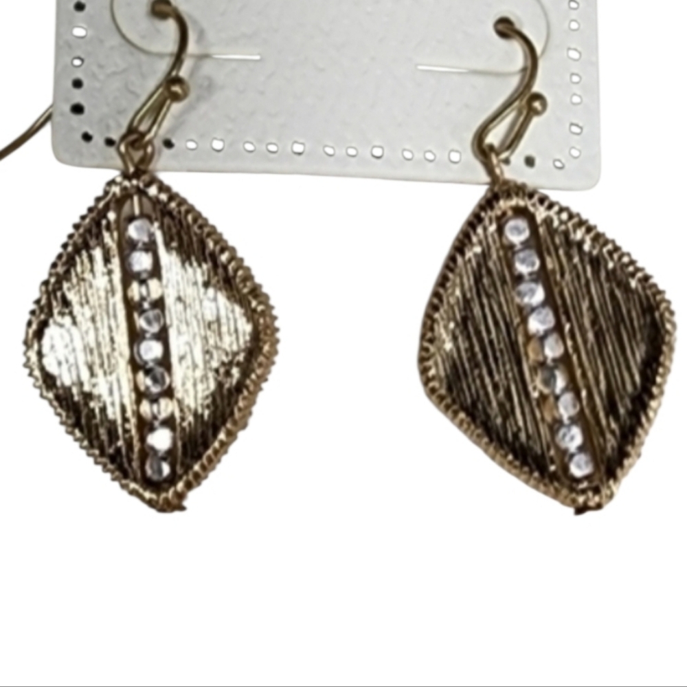 Icon Collection Goldtone Rhinestone Earrings